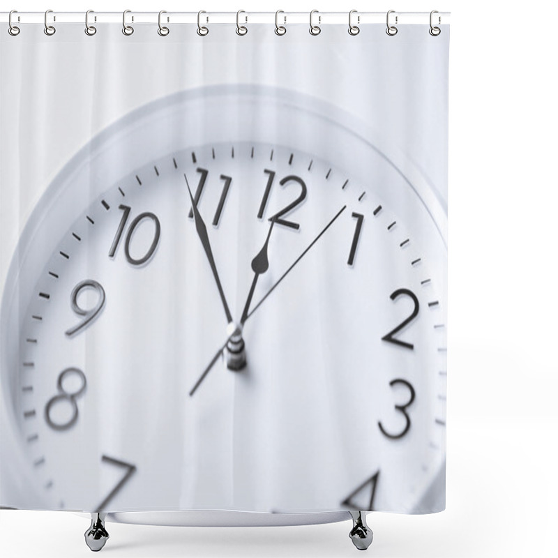 Personality  Wall Clock Shower Curtains