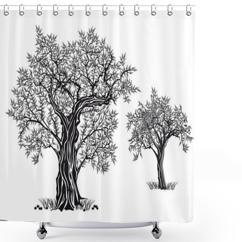 Personality  Olive Trees Shower Curtains