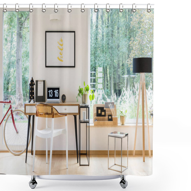 Personality  Plastic Chair In Home Office Shower Curtains