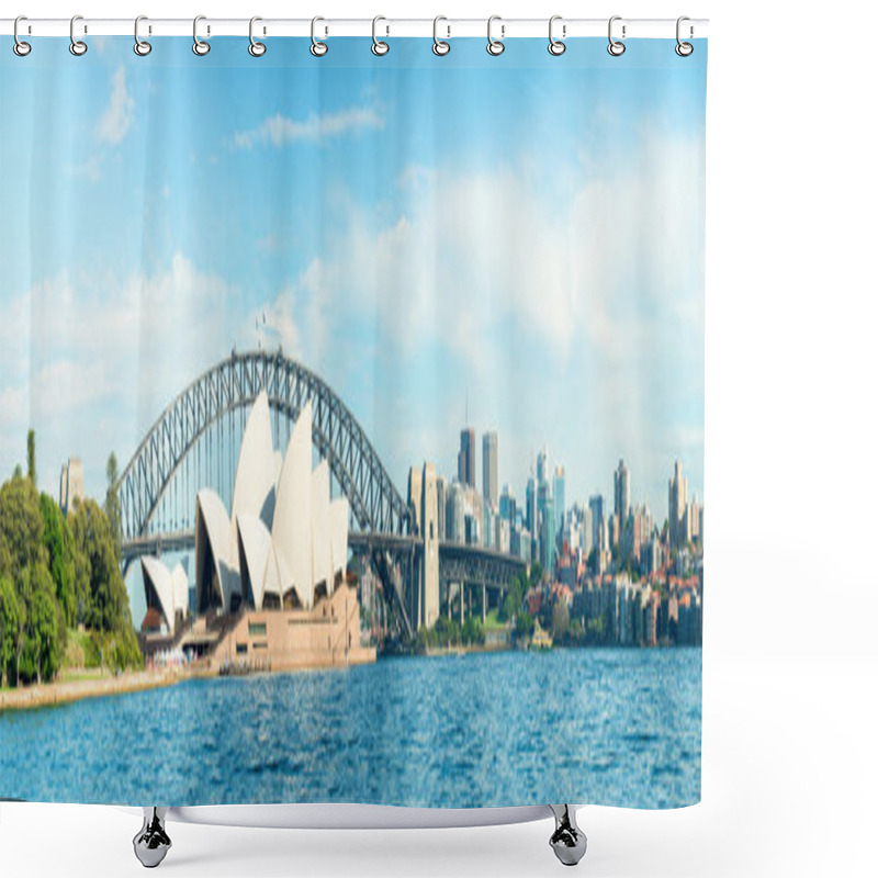 Personality  SYDNEY - OCTOBER 23, 2015: Beautiful Panoramic View Of City Harb Shower Curtains