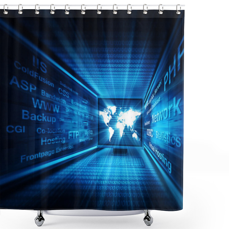 Personality  Network Concept Shower Curtains