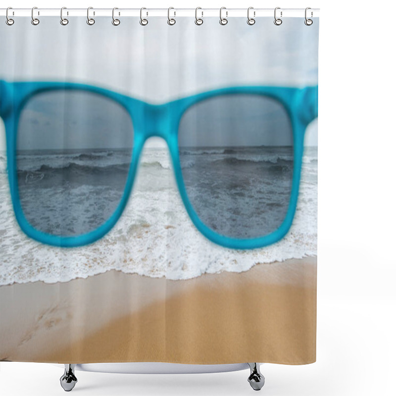 Personality  Sea Through Sunglasses Shower Curtains