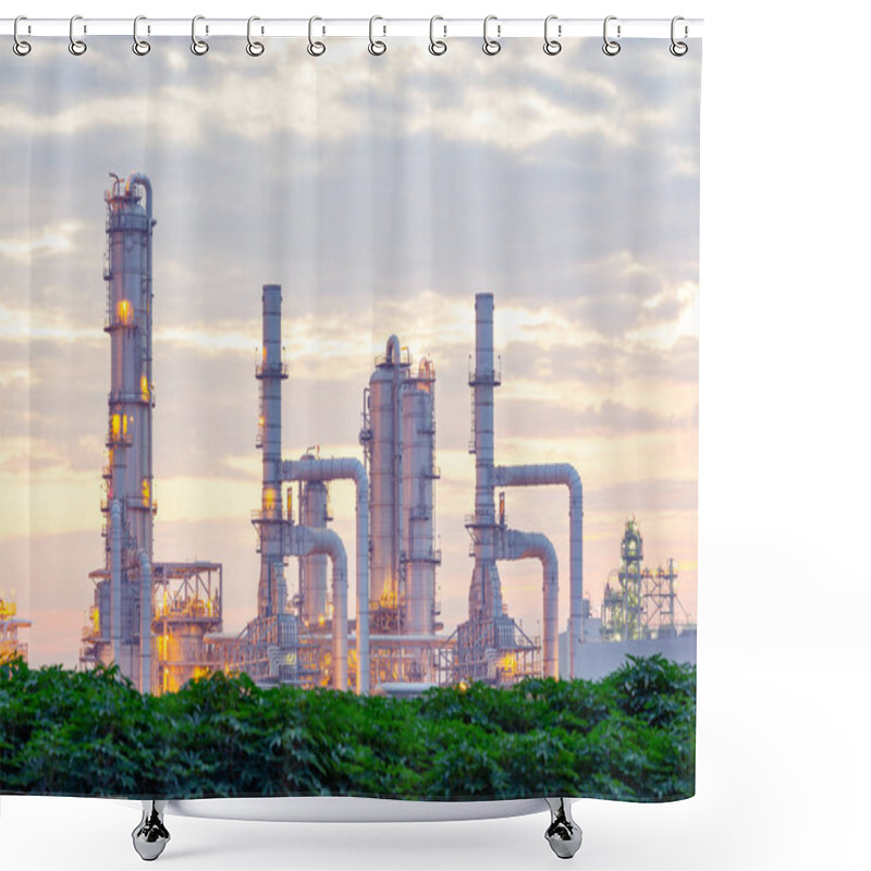 Personality  Oil Refinery Plant Shower Curtains