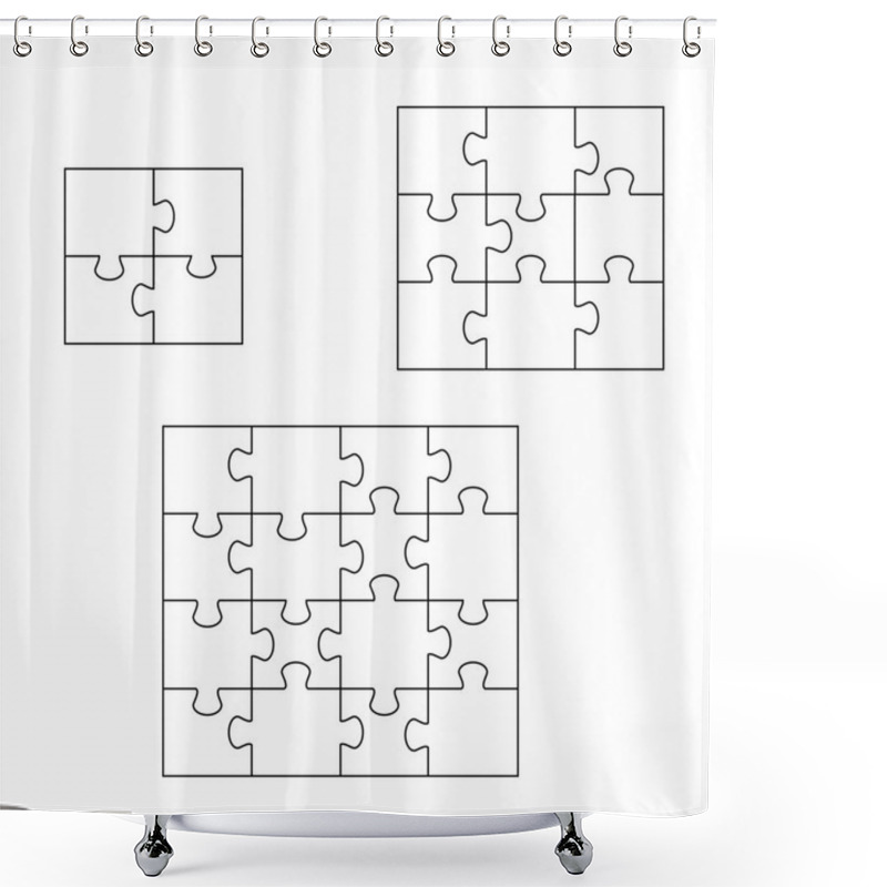 Personality  Three Puzzle Shower Curtains