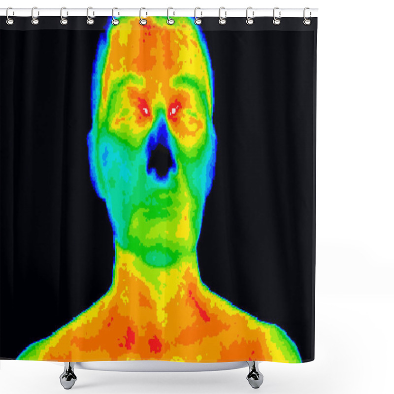 Personality  Face And Neck Thermography Shower Curtains