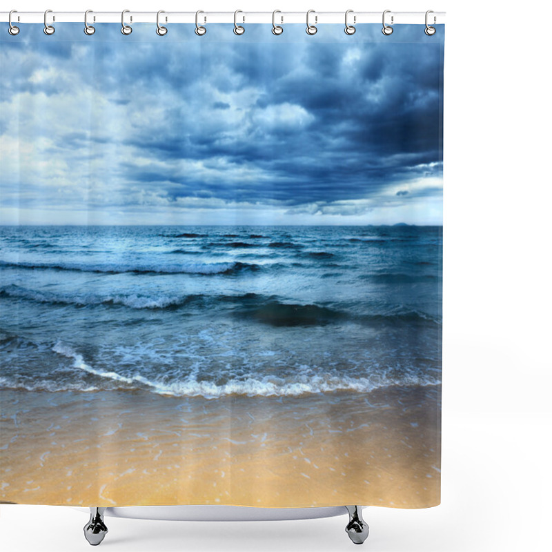 Personality  Sandy Beach Shower Curtains