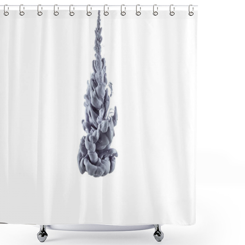 Personality  Splash Of Grey Paint, Isolated On White Shower Curtains