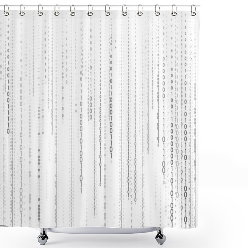 Personality  Streaming Of Binary Code Numbers Technology Background Shower Curtains