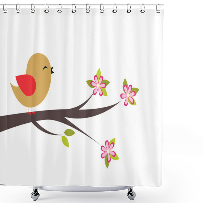 Personality  Abstract Bird Shower Curtains