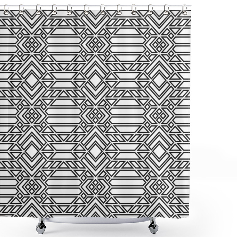 Personality  Seamless Geometrical Abstract Background. A Simple Modern Fashionable Pattern For Design Of The Card, The Poster, A Flyer, A Cover. Vector Illustration. Shower Curtains