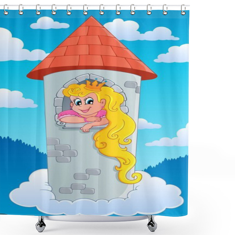 Personality  Fairy Tale Theme With Princess 2 Shower Curtains