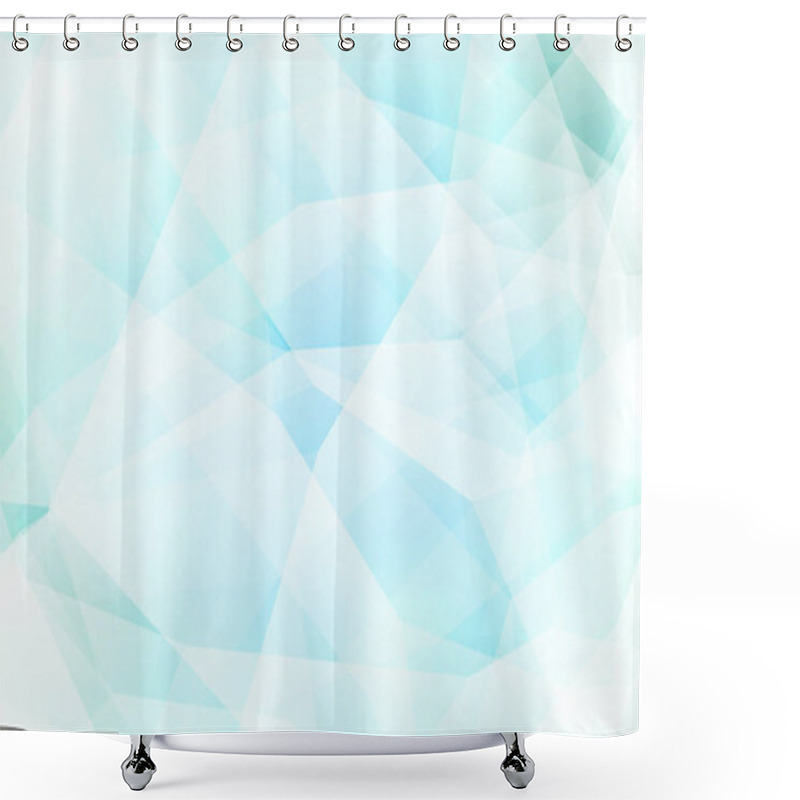 Personality  Light BLUE Vector Shining Triangular Cover. Shining Polygonal Illustration, Which Consist Of Triangles. New Template For Your Brand Book. Shower Curtains