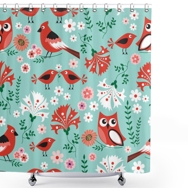 Personality  Seamless Owls Pattern Shower Curtains