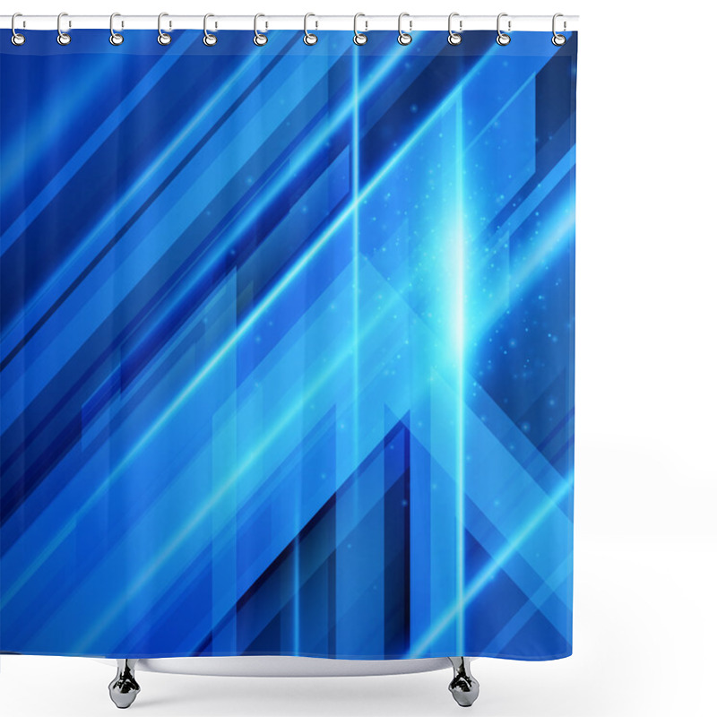 Personality  Abstract Technology Futuristic Lines Vector Background  Shower Curtains