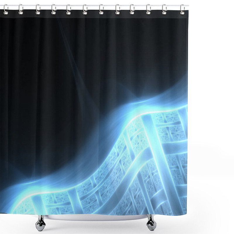 Personality  Fractal Curved Lines, Digital Artwork For Creative Graphic Design Shower Curtains