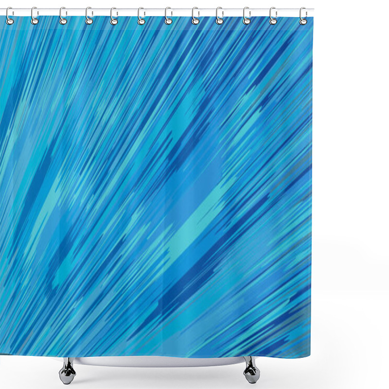 Personality  Blue Technology Concentration Pattern Background Shower Curtains