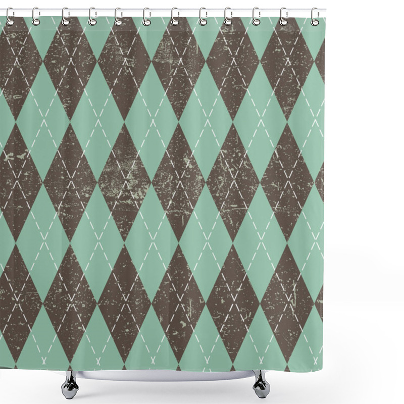 Personality  Argyle Seamless Aged Pattern.  Shower Curtains