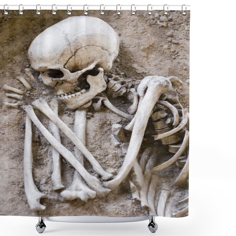 Personality  Sleeping Skeleton Shower Curtains