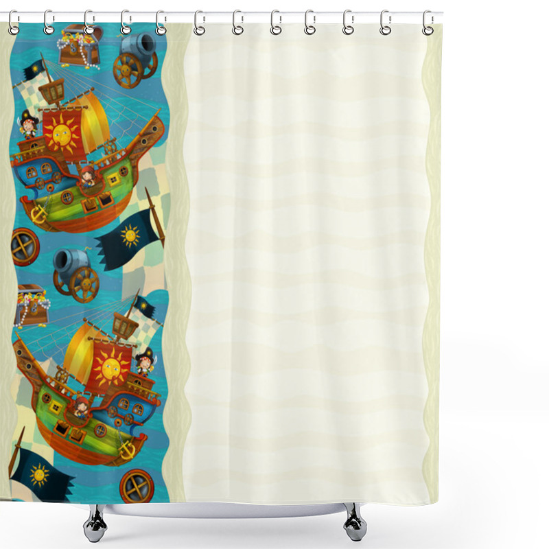 Personality  Design Like Menu With Boats Shower Curtains