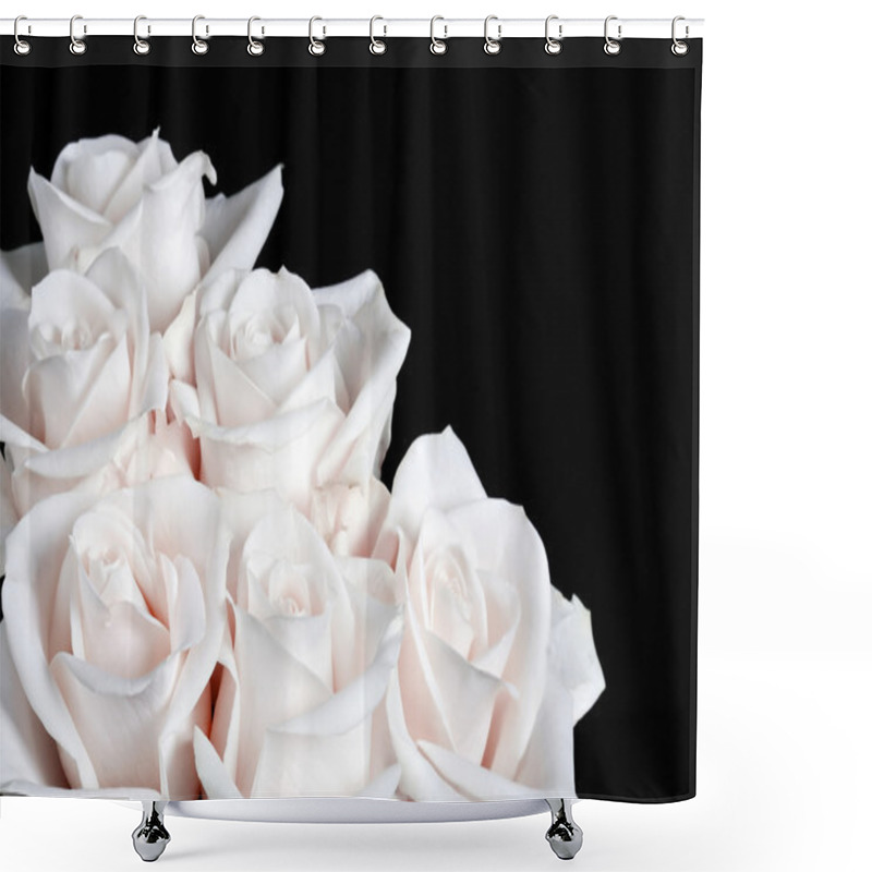 Personality  Bundle Of White Rose Shower Curtains