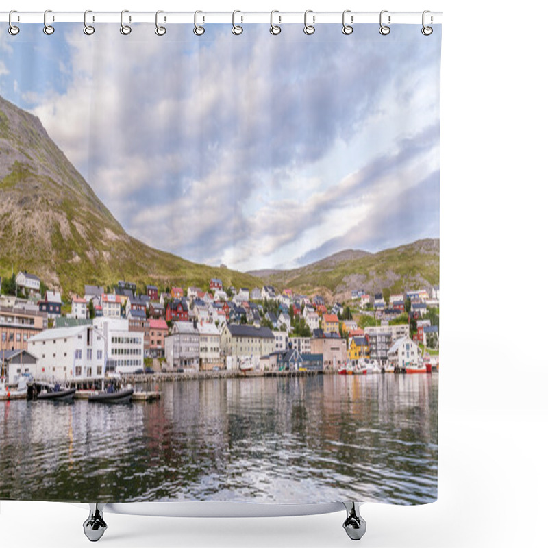 Personality  Port Of Honningsvag In Finnmark Norway Shower Curtains