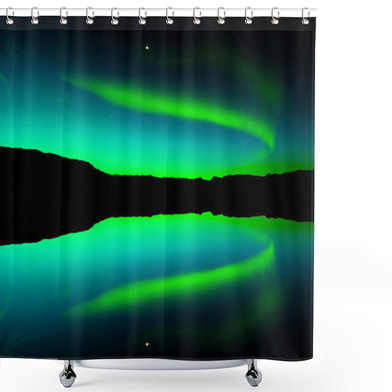 Personality  Northern Lights In Iceland Shower Curtains