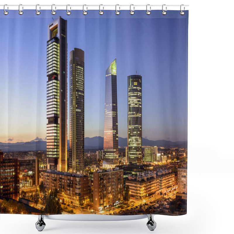 Personality  Madrid, Spain Financial District Shower Curtains