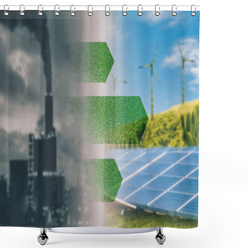 Personality  Energy Transition From Fossil Fuel To Green Energ Shower Curtains