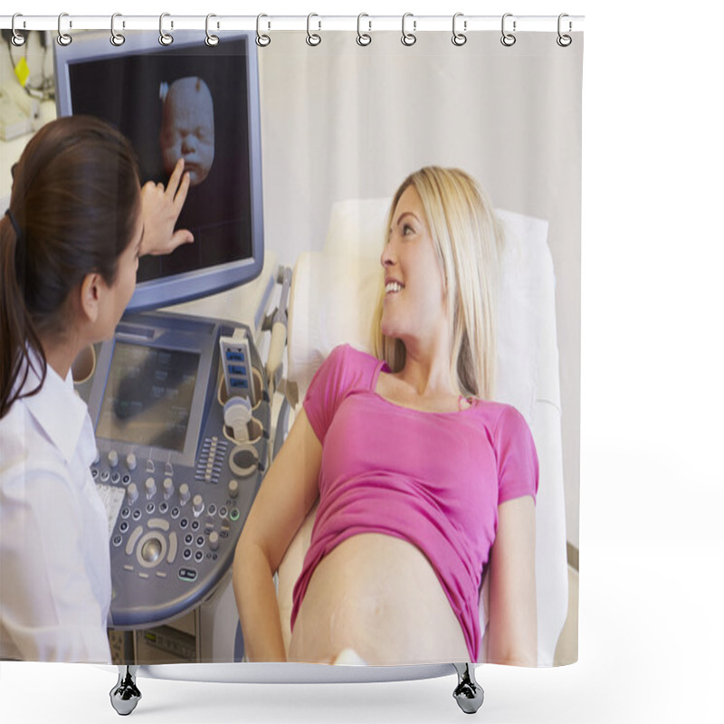 Personality  Pregnant Having 4D Ultrasound Scan Shower Curtains