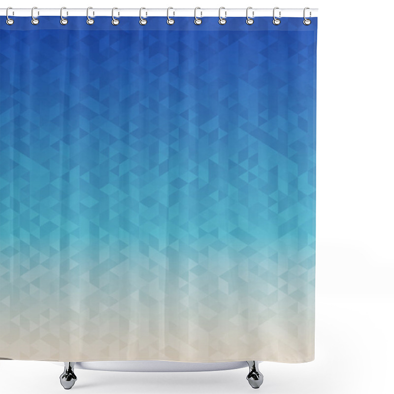 Personality  Abstract Triangular Pattern Shower Curtains