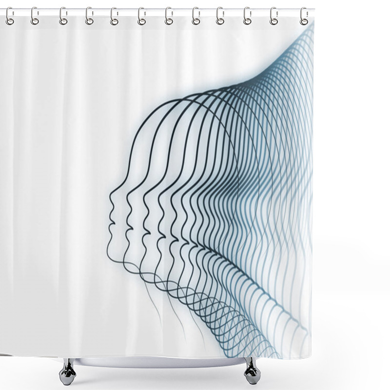 Personality  Soul Geometry Background Shower Curtains