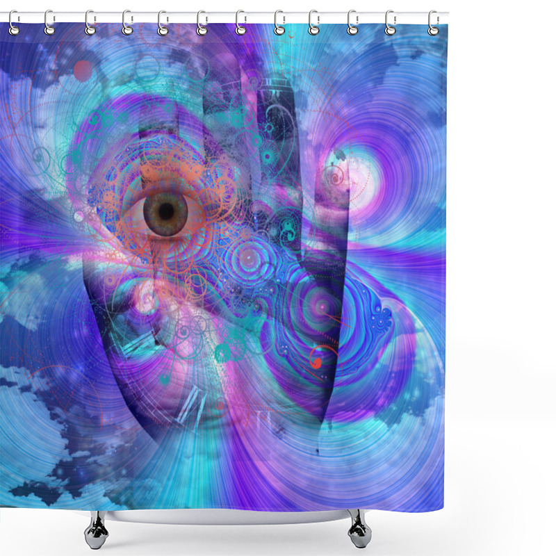 Personality  Vibrant Hand Eye Design Shower Curtains