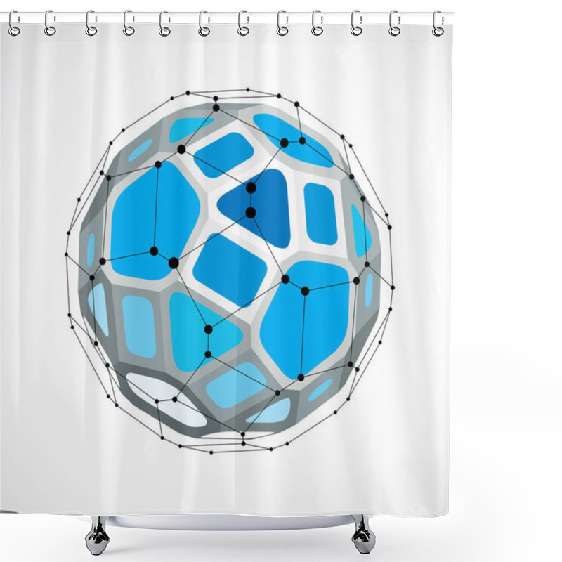 Personality  Faceted Sphere Figure  Shower Curtains