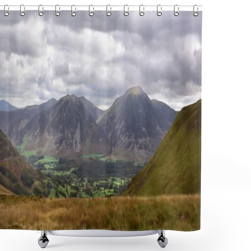 Personality  Dark Clouds Over The Cumbrian Mountains Shower Curtains