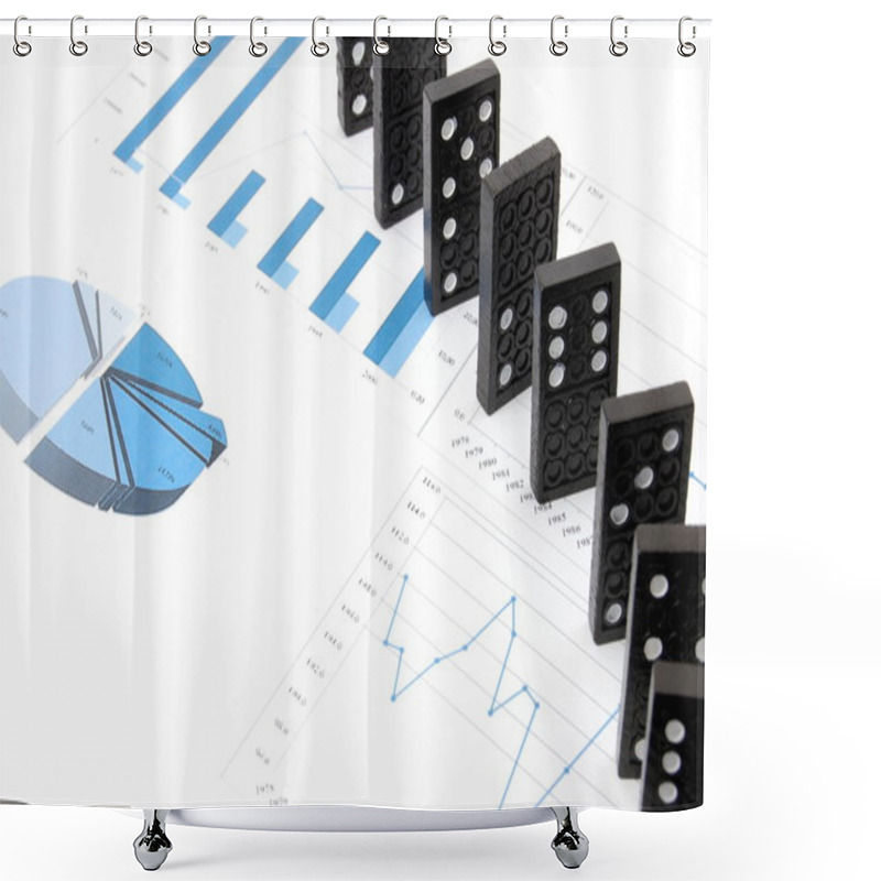 Personality  Dominoes On Chart Shower Curtains