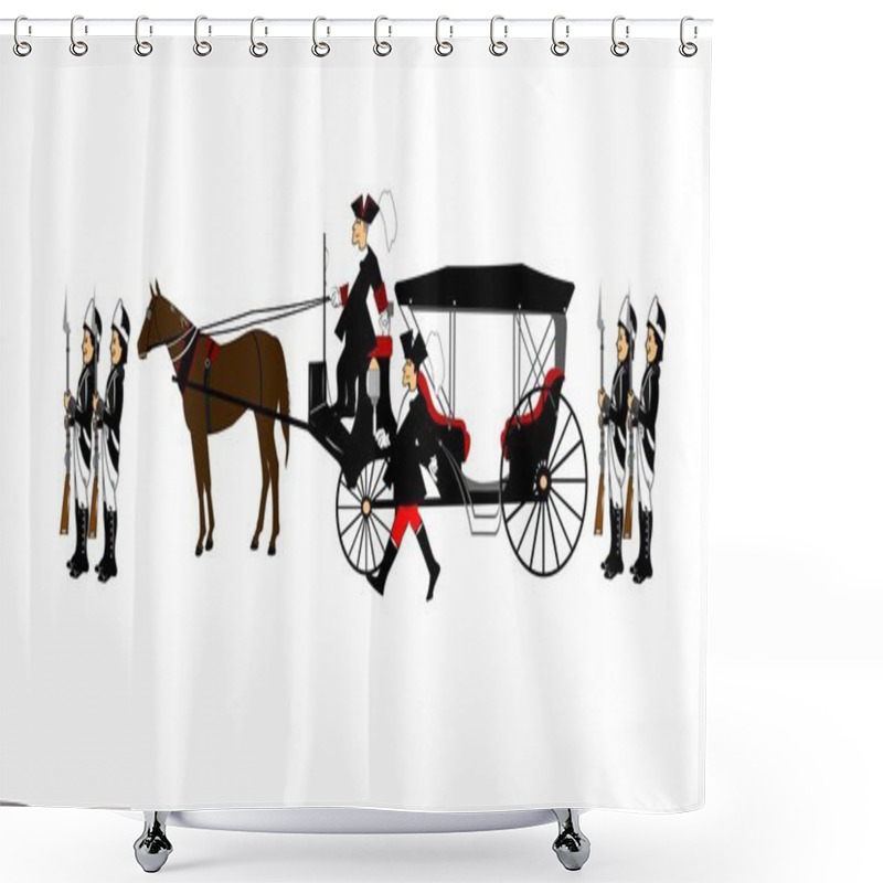 Personality  Royal Guards In Procession Shower Curtains