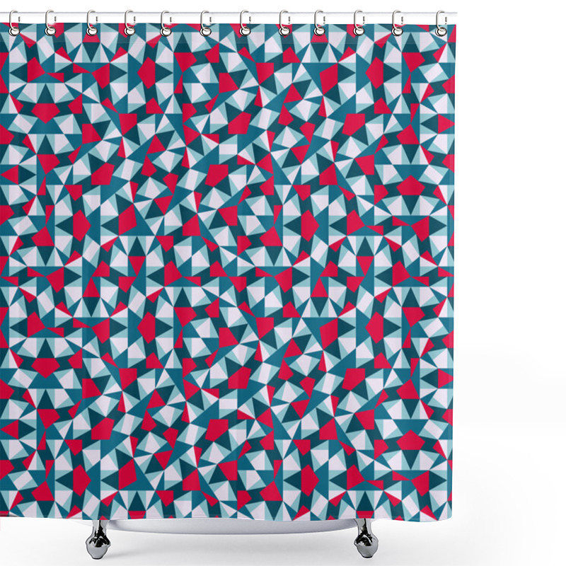 Personality  Triangles Mosaic Geometric Seamless Pattern Shower Curtains