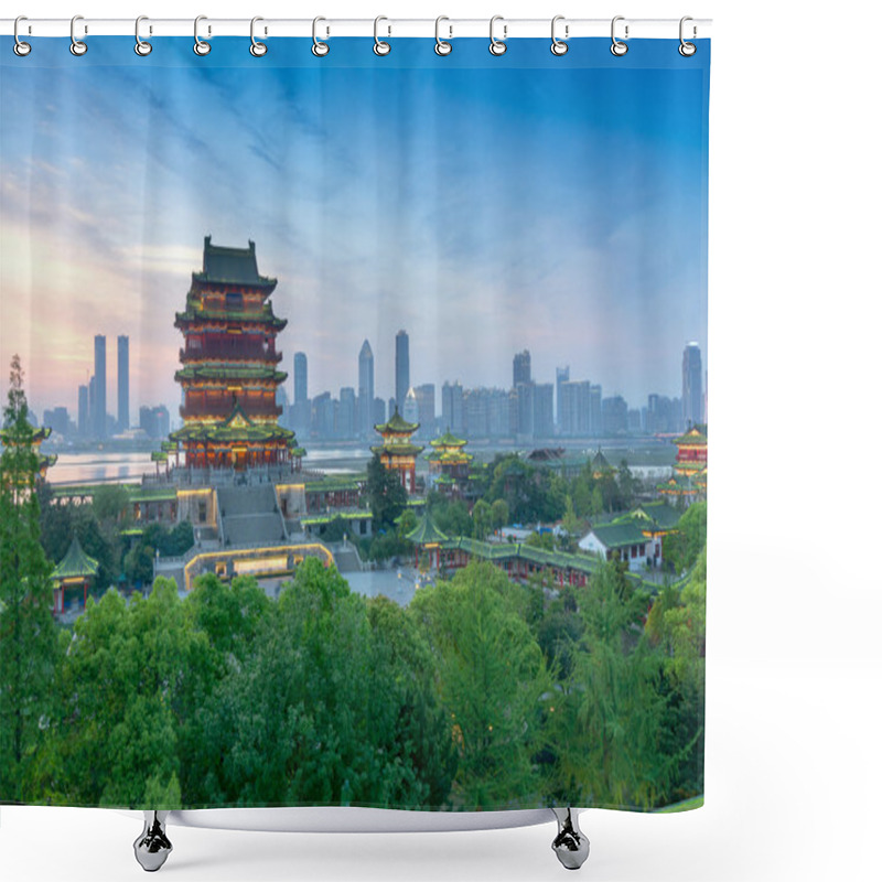 Personality  Nanchang Tengwang Pavilion At Night Shower Curtains