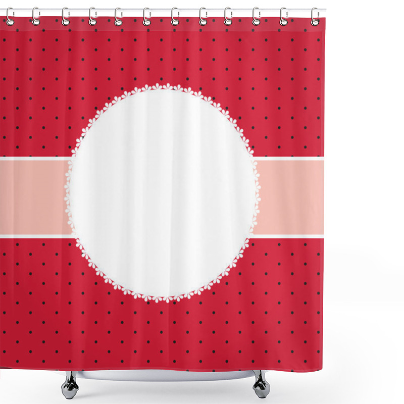 Personality   Greeting Card Or Cover With Bow. Space For Your Text Or P Shower Curtains