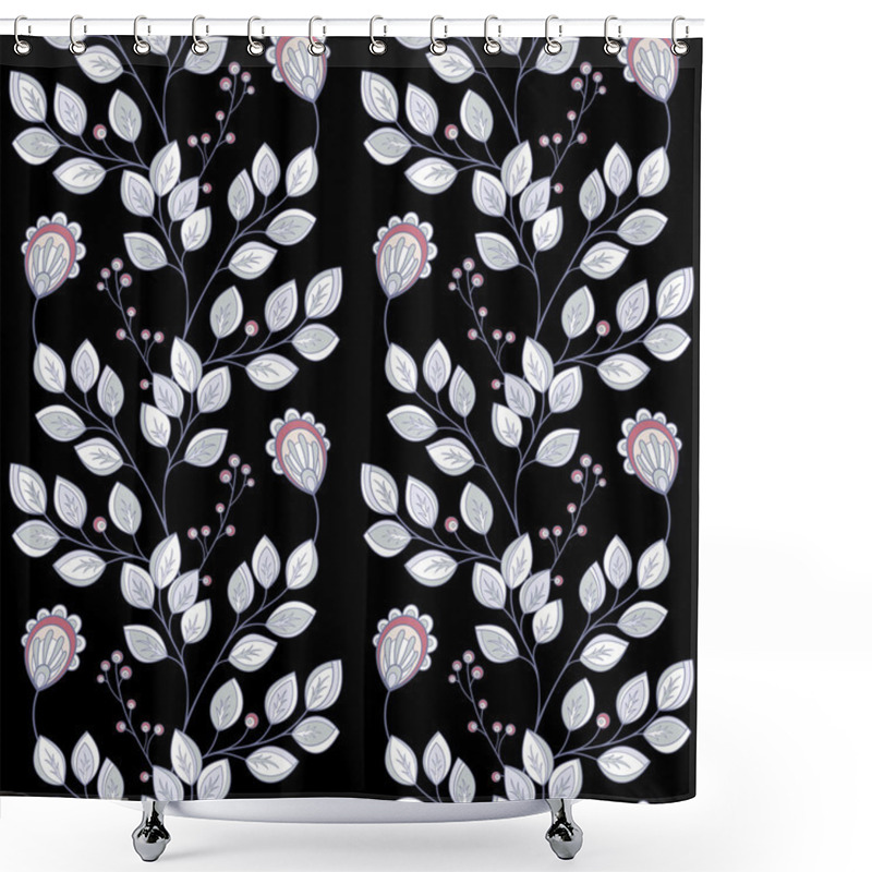 Personality  Seamless Floral Pattern Shower Curtains