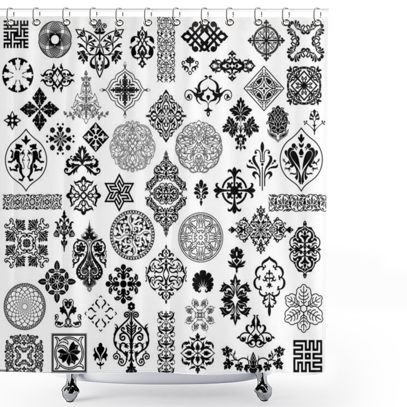 Personality  Different Style Design Elements Shower Curtains