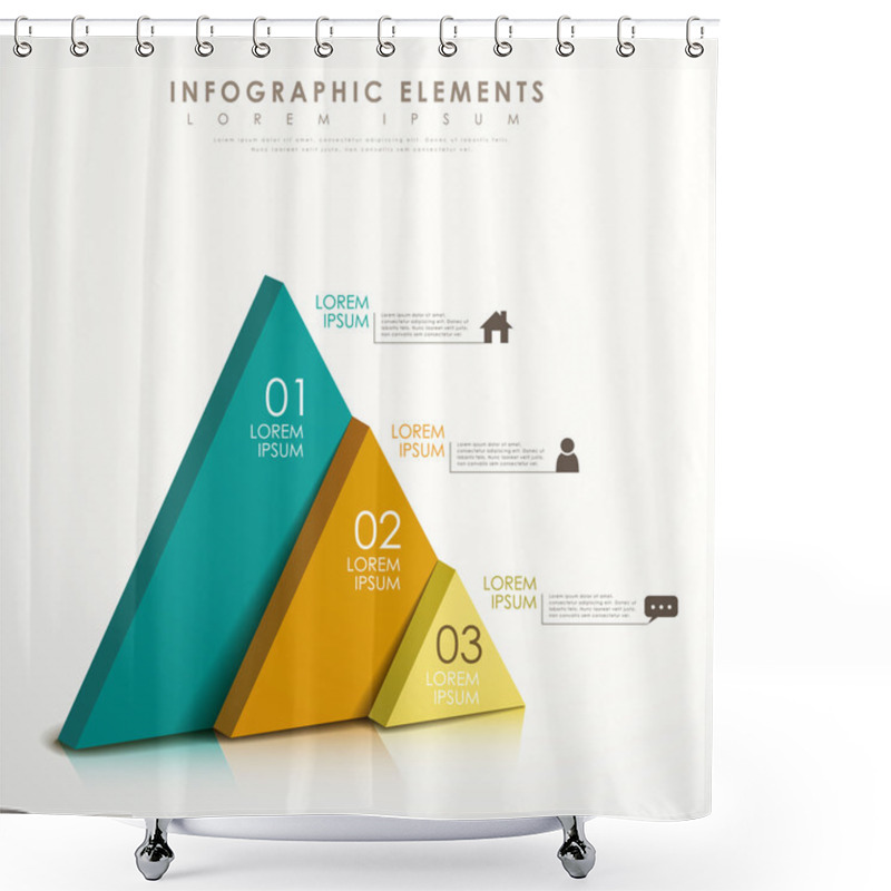 Personality  Abstract Triangle Infographics Shower Curtains