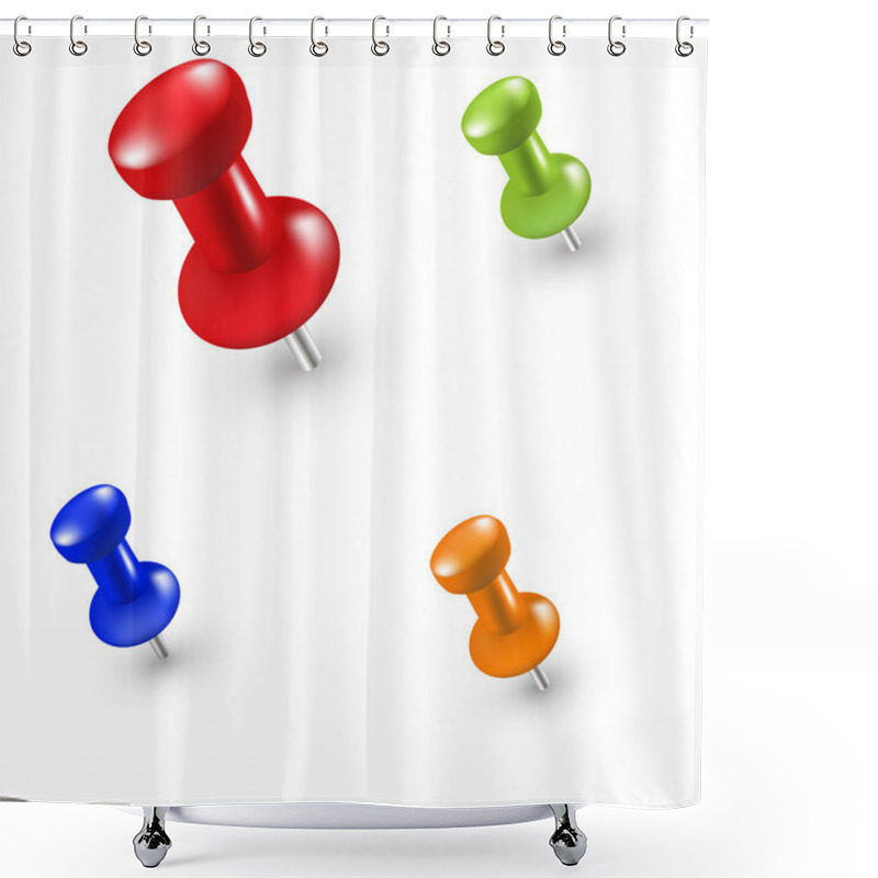 Personality  Push Pin Shower Curtains