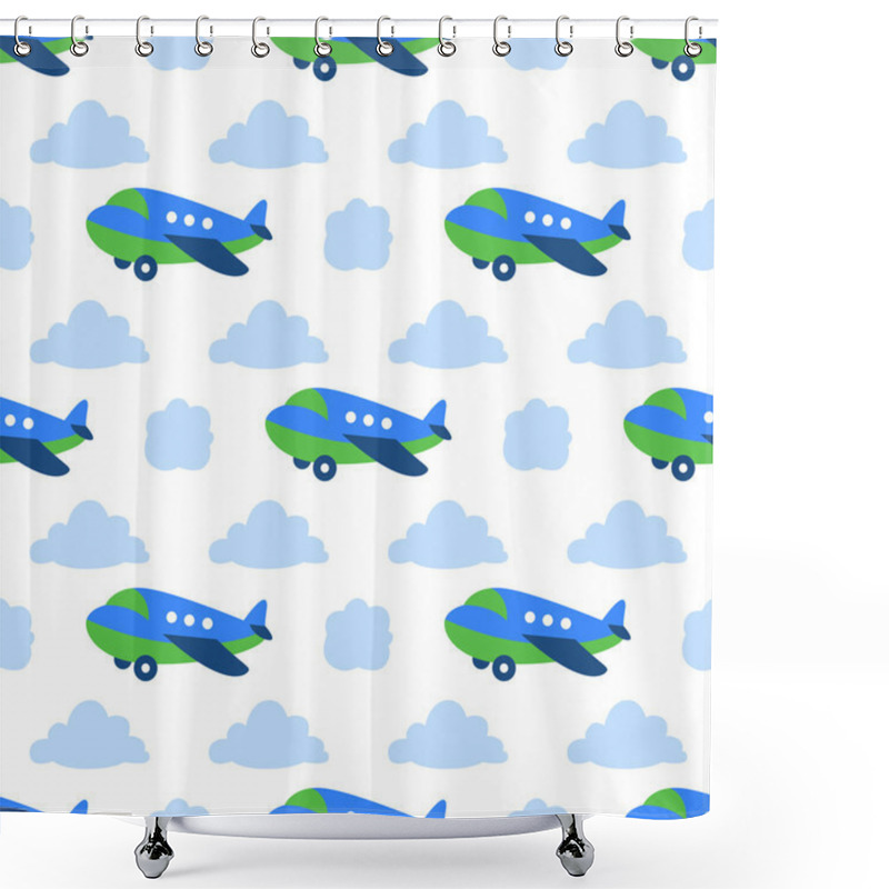 Personality  Seamless Planes Pattern Shower Curtains