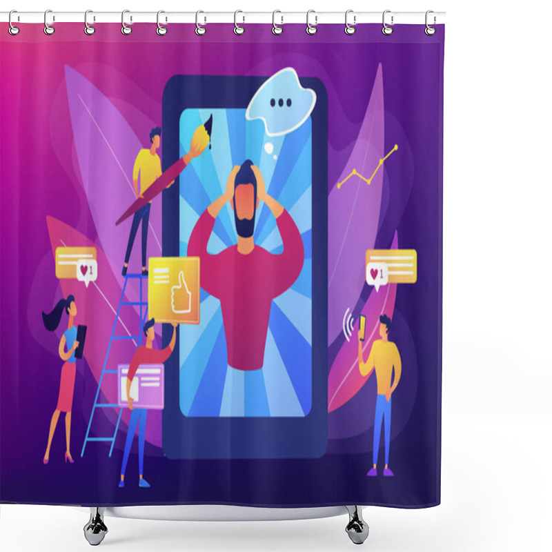 Personality  Internet Meme Concept Vector Illustration Shower Curtains