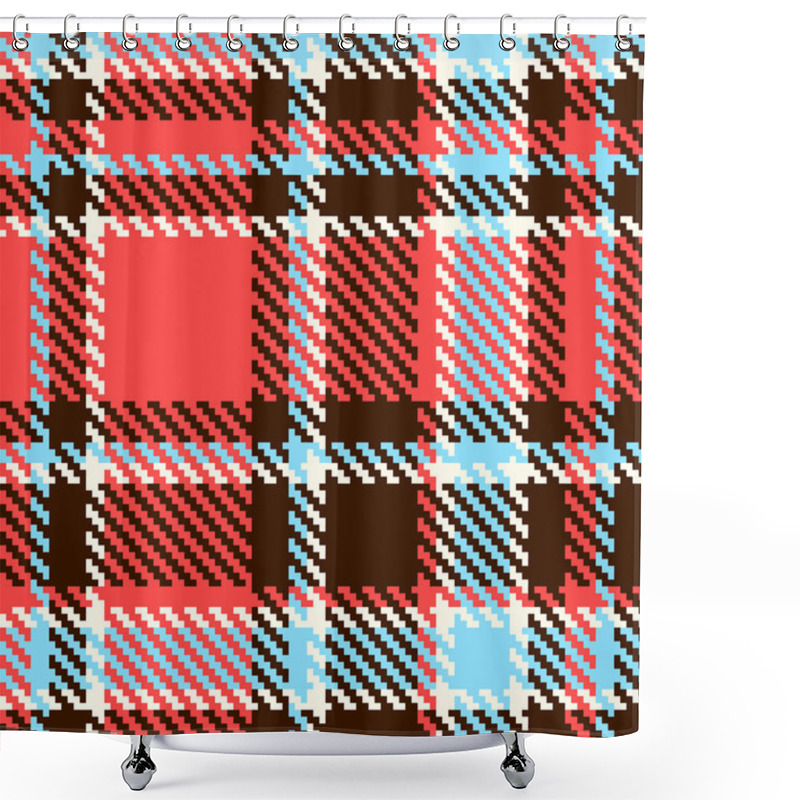 Personality  Seamless Checkered Vector Pattern Shower Curtains