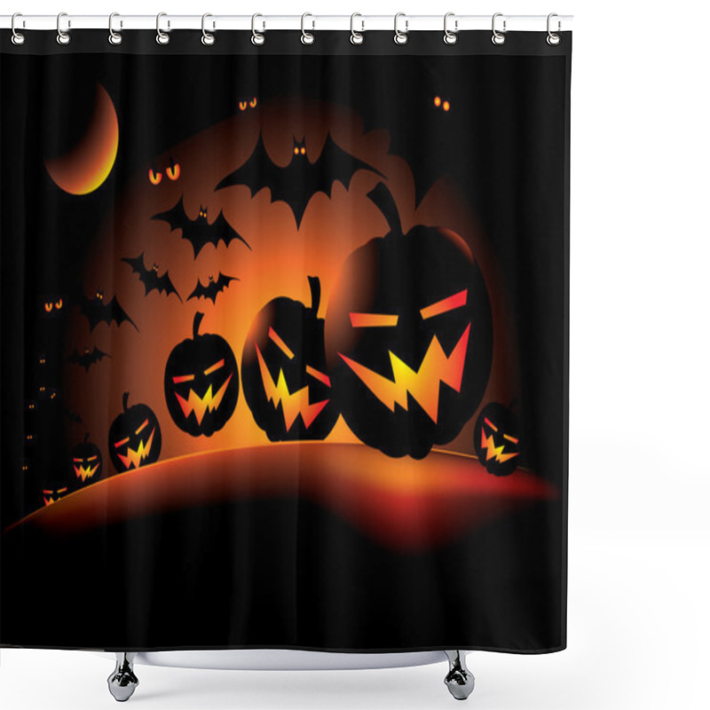 Personality  Halloween Pumpkin Shower Curtains