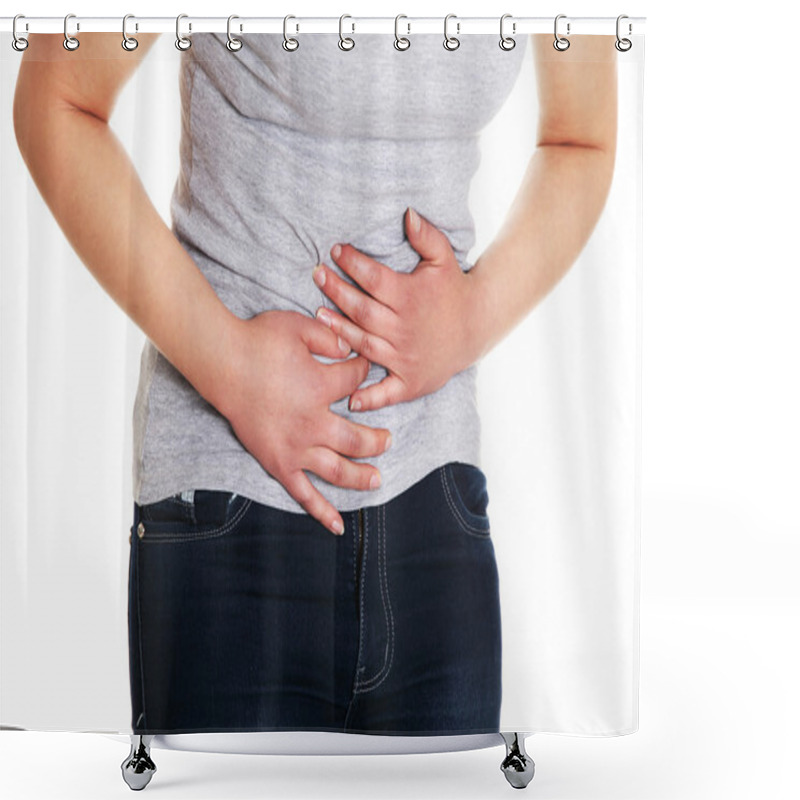 Personality  Lady Abdominal Pain Shower Curtains