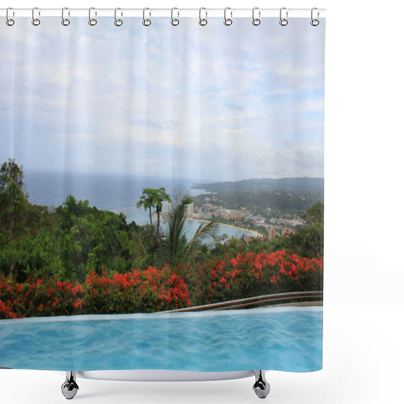 Personality  Aerial View From The Top Of Mystic Mountain, Jamaica. Shower Curtains