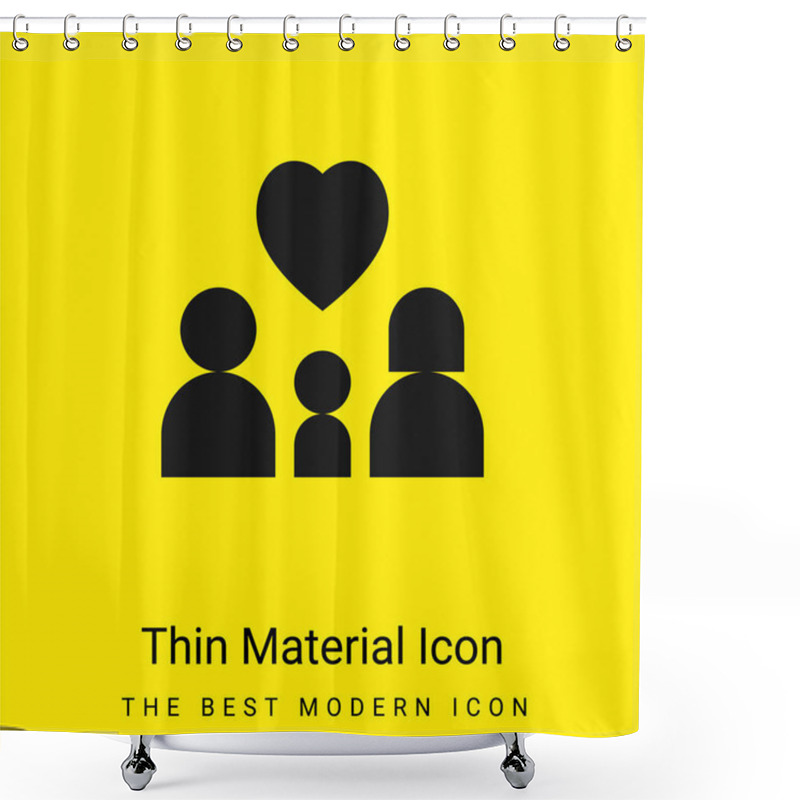 Personality  Adoption Minimal Bright Yellow Material Icon Shower Curtains